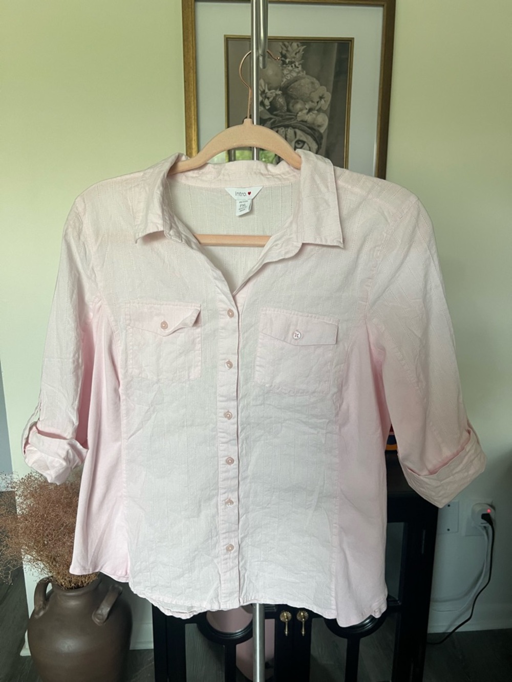 intro. Light Pink Button-Down Shirt